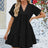 Spring and summer new solid color V-neck loose pleated dress for women - V.I.P Digital Presence