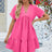 Spring and summer new solid color V-neck loose pleated dress for women - V.I.P Digital Presence