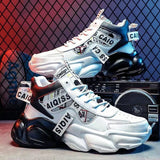 Spring men's shoes, summer high school basketball sports, running shoes for teenagers, casual high cut thick soled dad sneakers - V.I.P Digital Presence