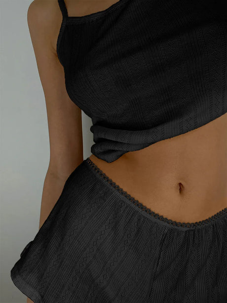 Square Neck Cami and Shorts Set - V.I.P Digital Presence