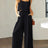 Square Neck Top and Wide Leg Pants Set - V.I.P Digital Presence