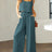 Square Neck Top and Wide Leg Pants Set - V.I.P Digital Presence