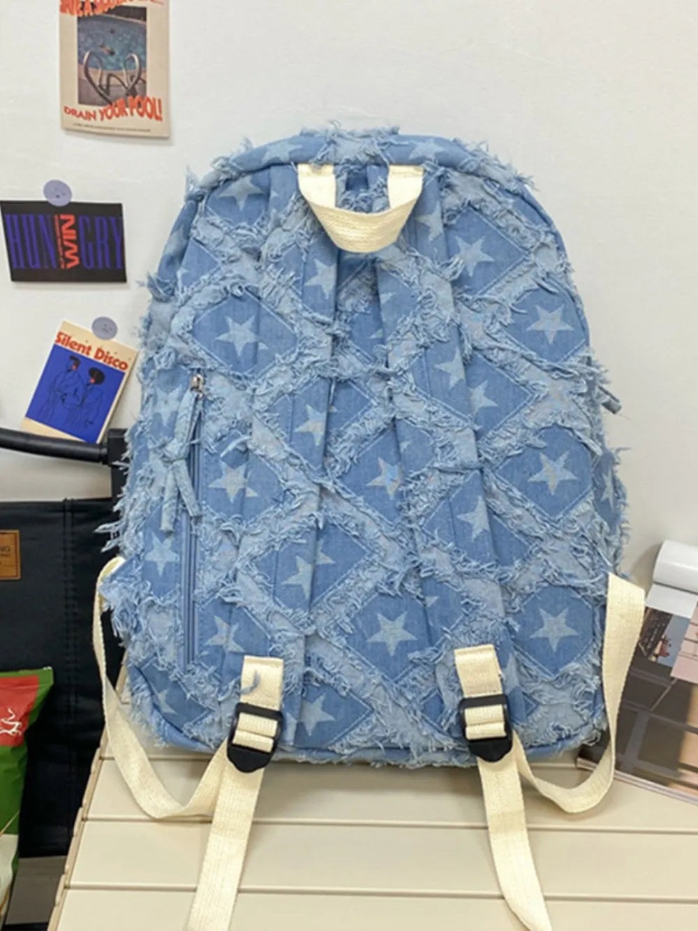 Star Denim Backpack Bag - V.I.P Digital Presence