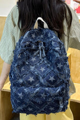 Star Denim Backpack Bag - V.I.P Digital Presence