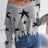 Star Pattern Distressed V-Neck Cropped Sweater - V.I.P Digital Presence