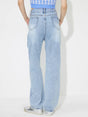 Straight embroidered loose high waisted denim pants - V.I.P Digital Presence