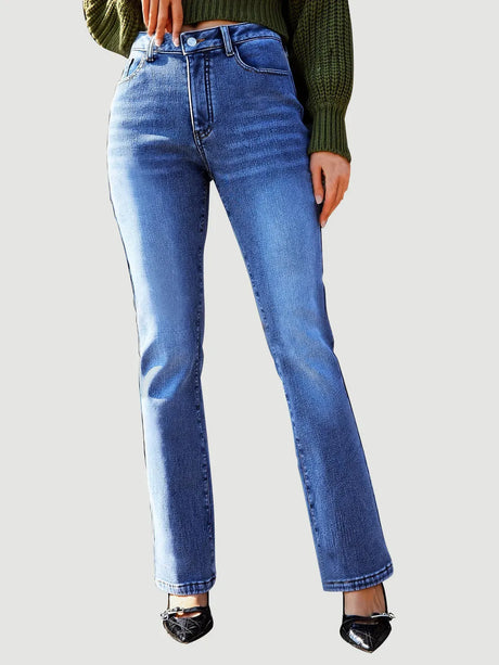 Straight Leg Jeans with Pockets - V.I.P Digital Presence