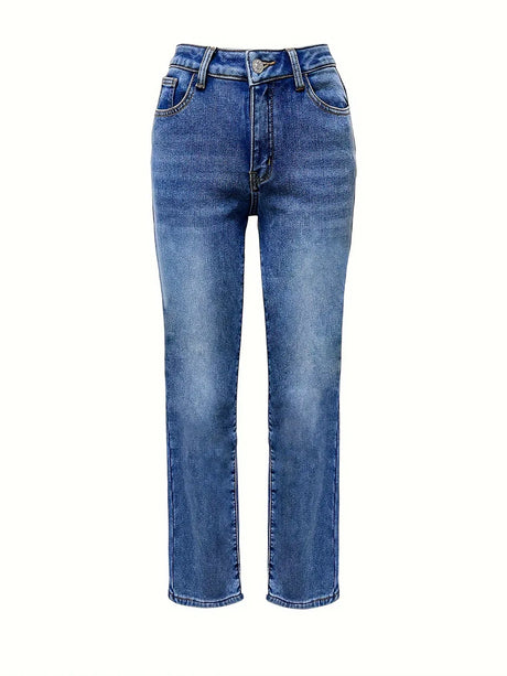 Straight Leg Jeans with Pockets - V.I.P Digital Presence