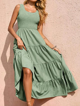 Strap top skirt with pleats and spliced A-line large swing dress - V.I.P Digital Presence