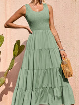 Strap top skirt with pleats and spliced A-line large swing dress - V.I.P Digital Presence