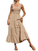 Strap top skirt with pleats and spliced A-line large swing dress - V.I.P Digital Presence