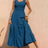 Strap top skirt with pleats and spliced A-line large swing dress - V.I.P Digital Presence