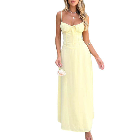 Strap waistband A-line dress - V.I.P Digital Presence