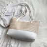 Straw Weave Leather Strap Tote Bag - V.I.P Digital Presence