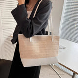 Straw Weave Leather Strap Tote Bag - V.I.P Digital Presence