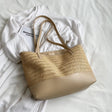 Straw Weave Leather Strap Tote Bag - V.I.P Digital Presence