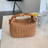 Straw woven small bag casual women's bag hand-held shoulder crossbody bag - V.I.P Digital Presence