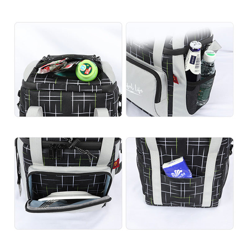Street style cool lunch bag insulation fresh-keeping bag leak-proof ice pack double-layer insulation lunch bag - V.I.P Digital Presence