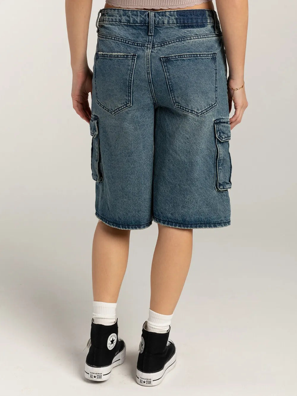 Street trendsetters ordinary washed workwear women's denim straight leg pants - V.I.P Digital Presence