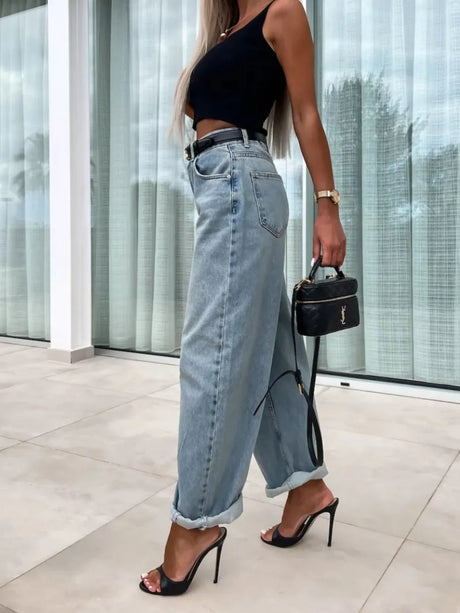 Street Trendy Casual Loose Women's Jeans - V.I.P Digital Presence