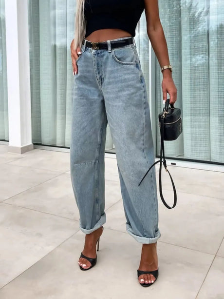 Street Trendy Casual Loose Women's Jeans - V.I.P Digital Presence