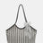 Striped Canvas Tote Bag - V.I.P Digital Presence
