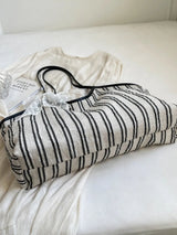 Striped Canvas Tote Bag - V.I.P Digital Presence