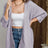 Striped Open Front Knit Cardigan - V.I.P Digital Presence