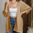 Striped Open Front Knit Cardigan - V.I.P Digital Presence