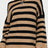 Striped Round Neck Dropped Shoulder Sweater - V.I.P Digital Presence