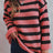Striped Round Neck Dropped Shoulder Sweater - V.I.P Digital Presence