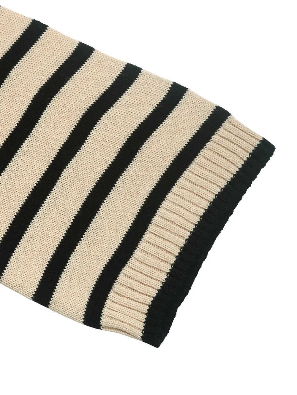 Striped Round Neck Long Sleeve Knit Top - V.I.P Digital Presence