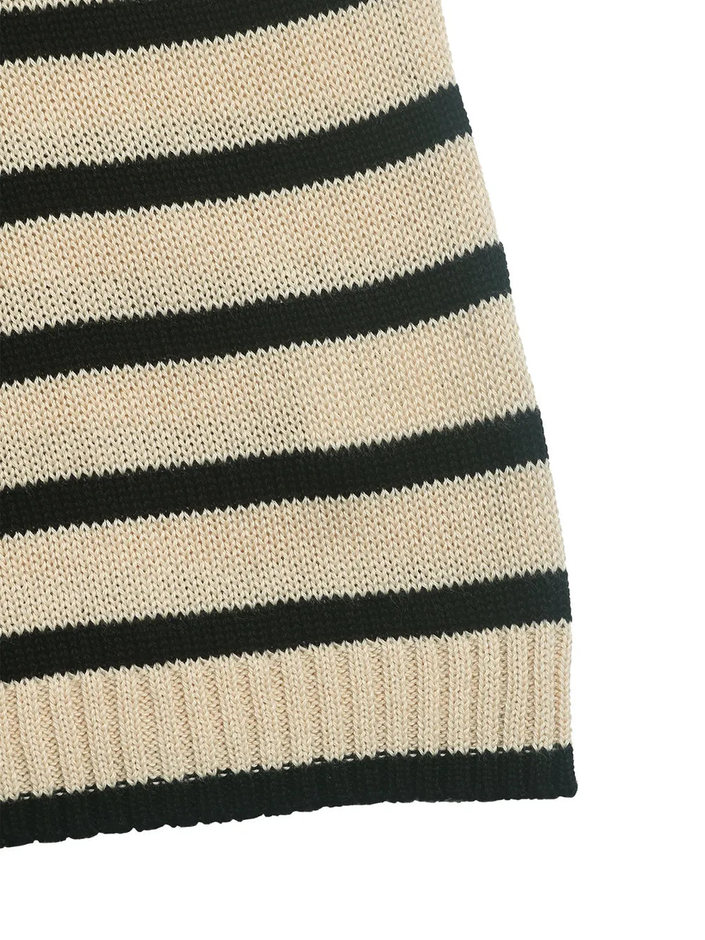 Striped Round Neck Long Sleeve Knit Top - V.I.P Digital Presence