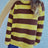 Striped Round Neck Long Sleeve Sweater - V.I.P Digital Presence