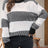 Striped Round Neck Long Sleeve Sweater - V.I.P Digital Presence