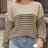 Striped Round Neck Long Sleeve Sweater - V.I.P Digital Presence