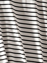 Striped Round Neck Short Sleeve Dress - V.I.P Digital Presence