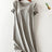 Striped Round Neck Short Sleeve Dress - V.I.P Digital Presence