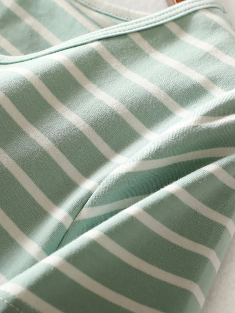 Striped Round Neck Short Sleeve Dress - V.I.P Digital Presence