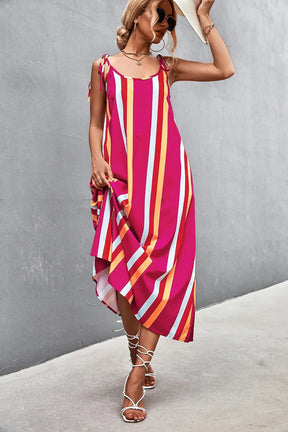 Striped Scoop Neck Cami Dress - V.I.P Digital Presence