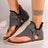 Studded Raw Hem Flat Sandals - V.I.P Digital Presence