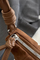 Suede Croissant Shape Shoulder Bag - V.I.P Digital Presence