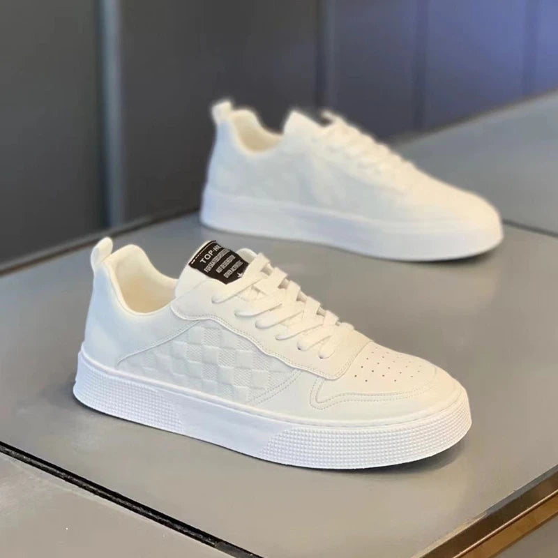 Summer men's new breathable white shoes men's trendy and versatile thick soled sports shoes casual shoes board shoes trendy shoes - V.I.P Digital Presence