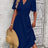 Surplice Flutter Sleeve Midi Dress - V.I.P Digital Presence
