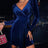 Surplice Raglan Sleeve Mini Dress - V.I.P Digital Presence