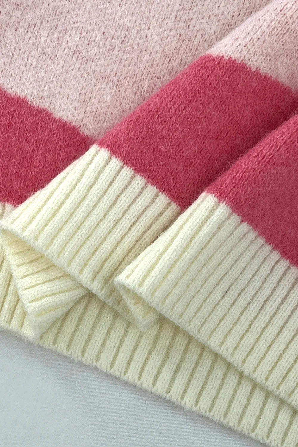Sweet style color blocked versatile knitted sweater for women - V.I.P Digital Presence