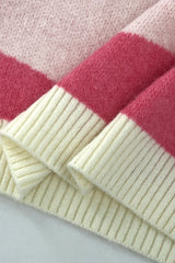 Sweet style color blocked versatile knitted sweater for women - V.I.P Digital Presence