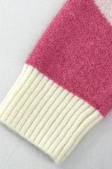 Sweet style color blocked versatile knitted sweater for women - V.I.P Digital Presence