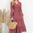 Swiss Dot Tied Surplice Flounce Sleeve Dress - V.I.P Digital Presence