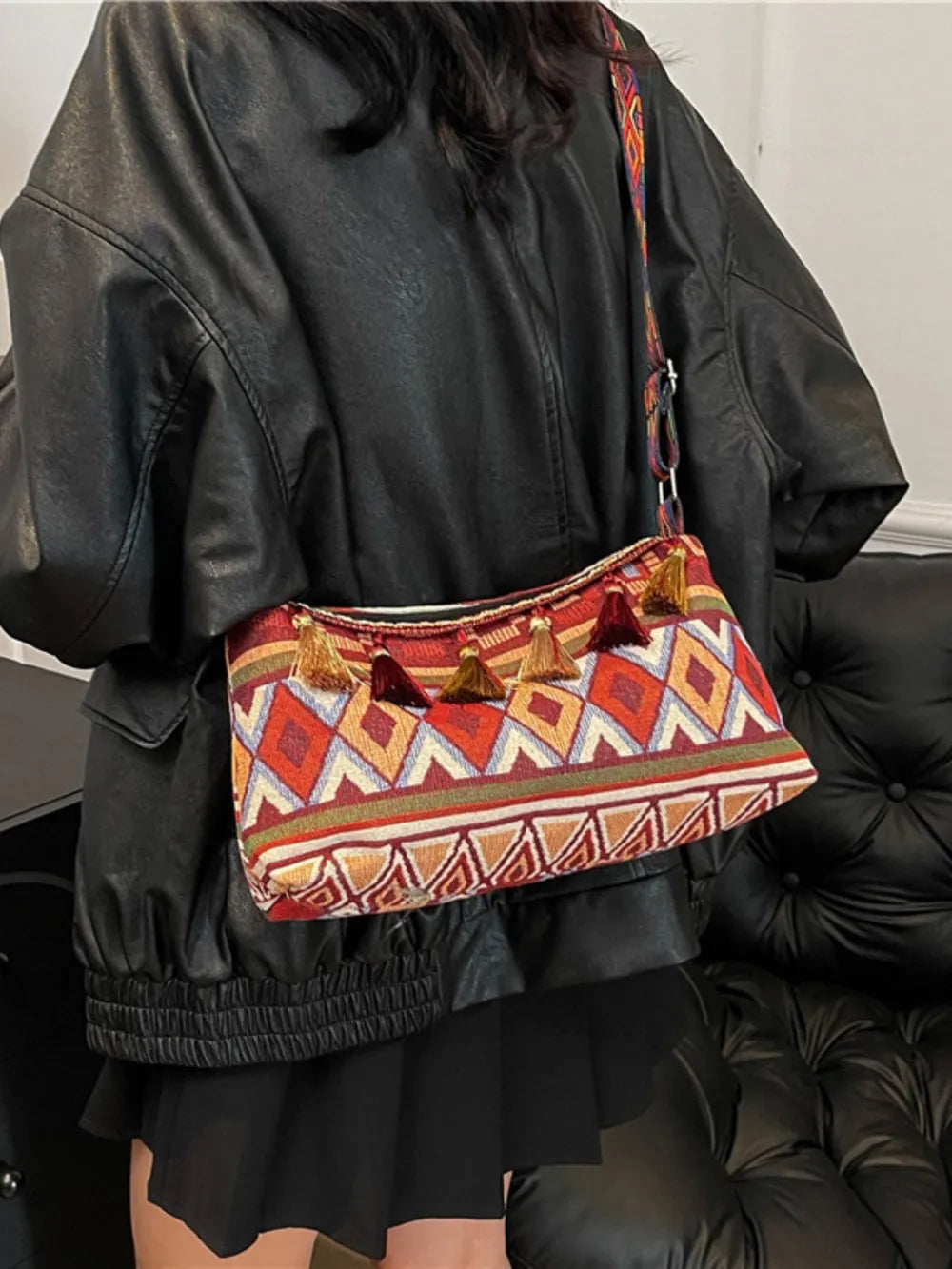 Tassel Adjustable Strap Shoulder Bag - V.I.P Digital Presence